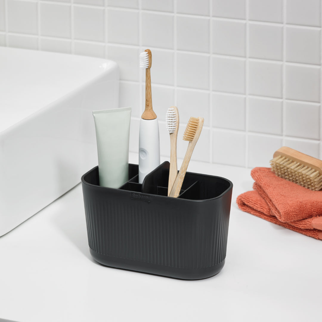 Graphite Black Bathroom Caddies Bundle