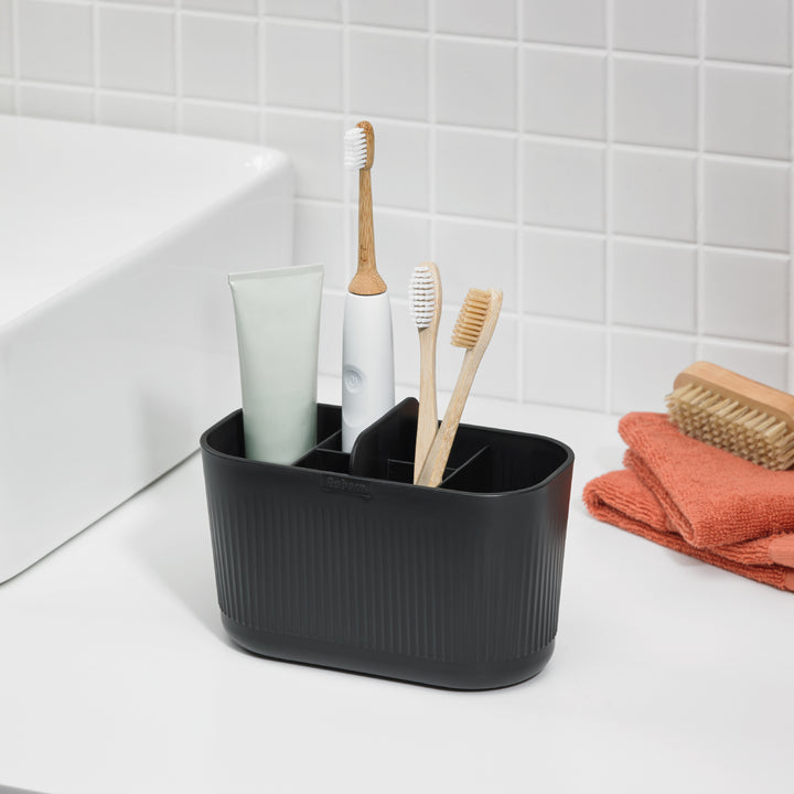 Graphite Black Bathroom Caddies Bundle