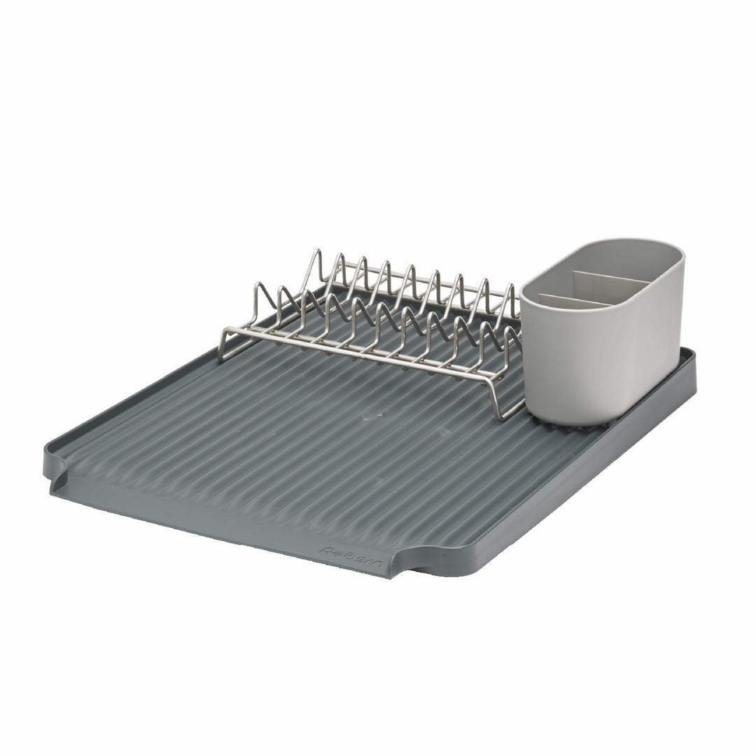 Kitchen Details Large, Draining Tray, Rust Resistant, Stylish Industrial  Collection Dish Drying Rack, Grey