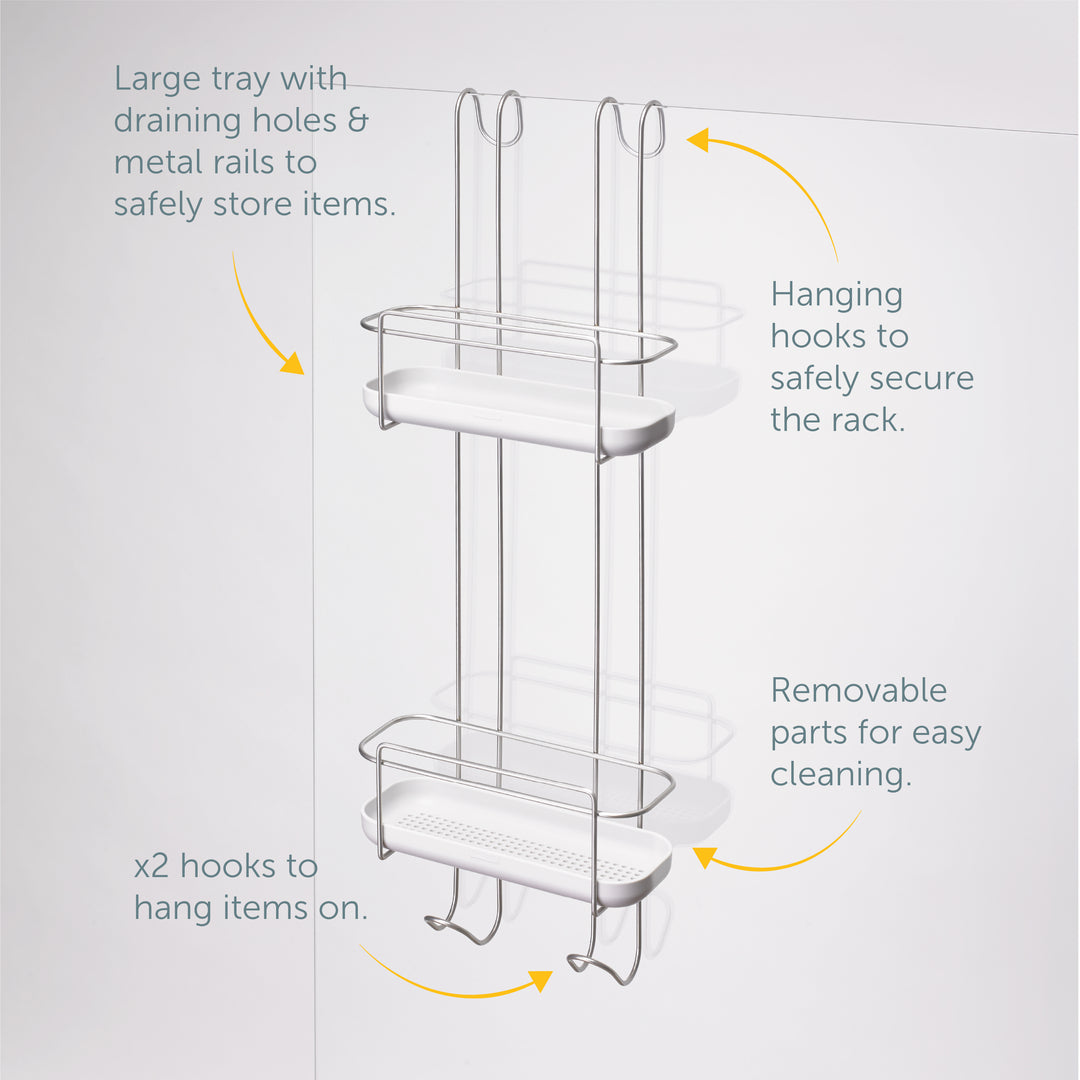 Two Tier Hook Over Shower Caddy