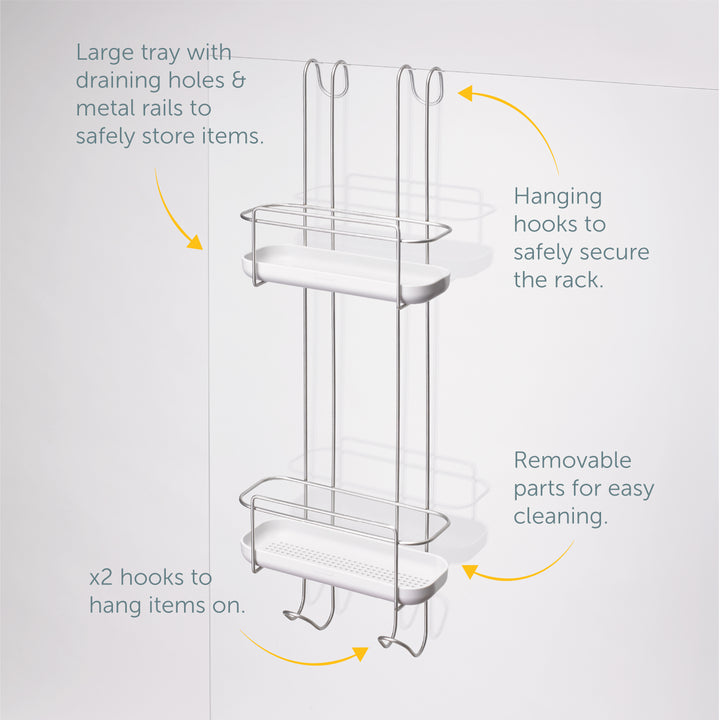 Two Tier Hook Over Shower Caddy