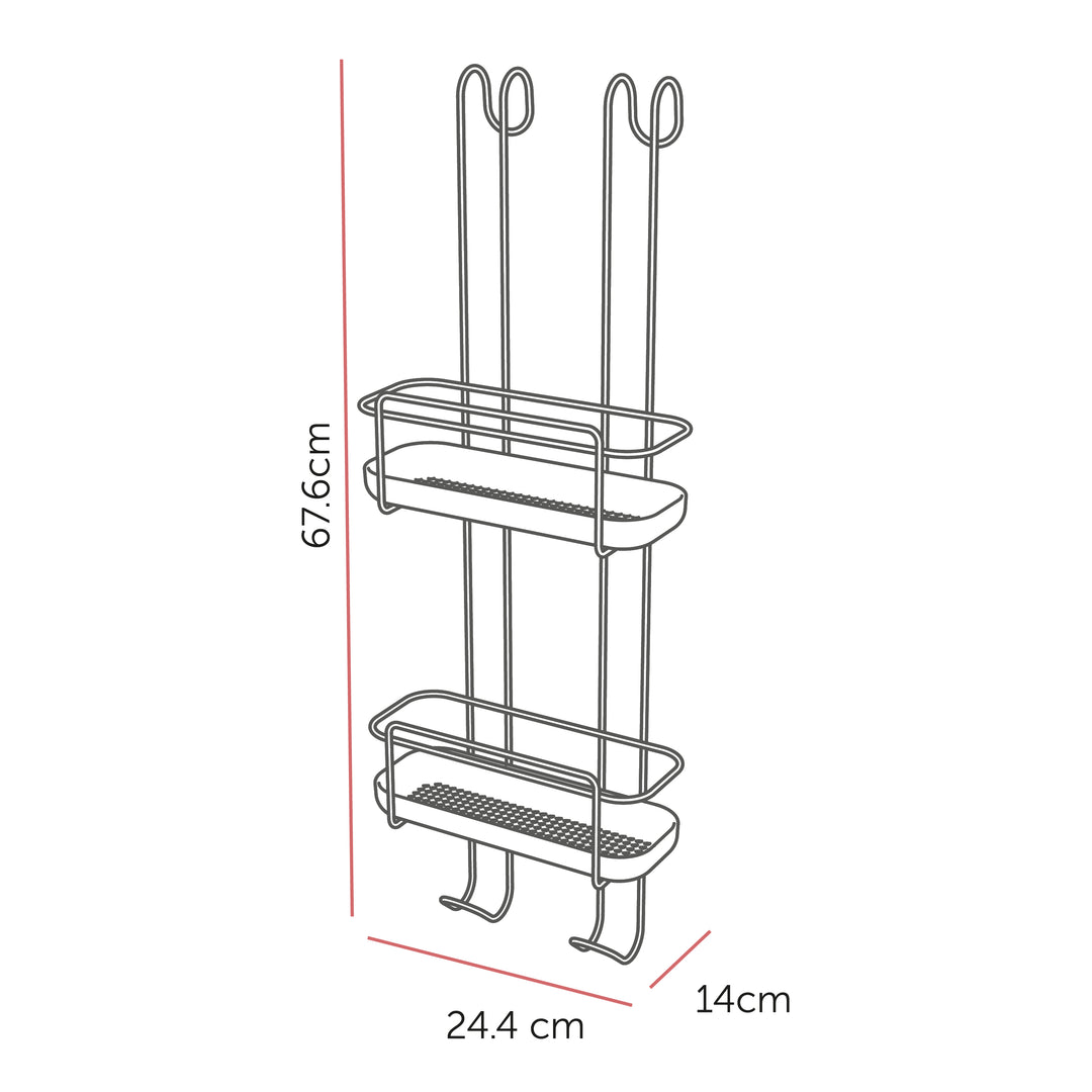 Two Tier Hook Over Shower Caddy